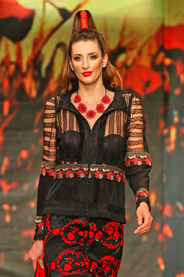 Bluza tul dantela G5356b